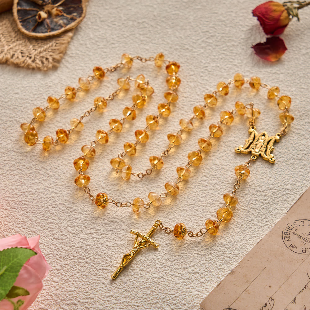 SolaceBeads Orange Pumpkin Artistic Rosary With Miraculous Medal &amp; Crucifix: Warmth In Autumn Hue - image 9