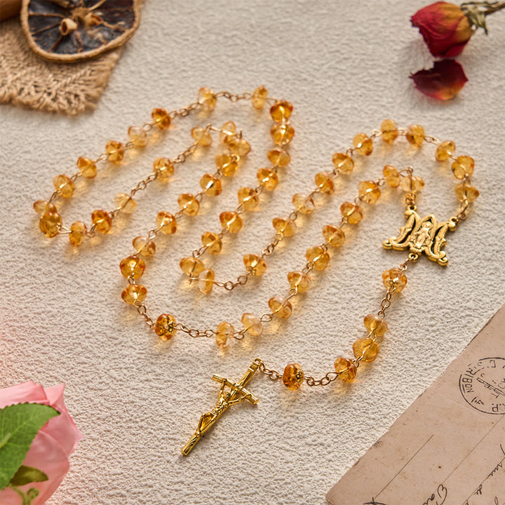 SolaceBeads Orange Pumpkin Artistic Rosary With Miraculous Medal &amp; Crucifix: Warmth In Autumn Hue - image 9