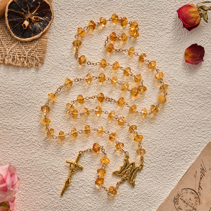 SolaceBeads Orange Pumpkin Artistic Rosary With Miraculous Medal &amp; Crucifix: Warmth In Autumn Hue - image 8
