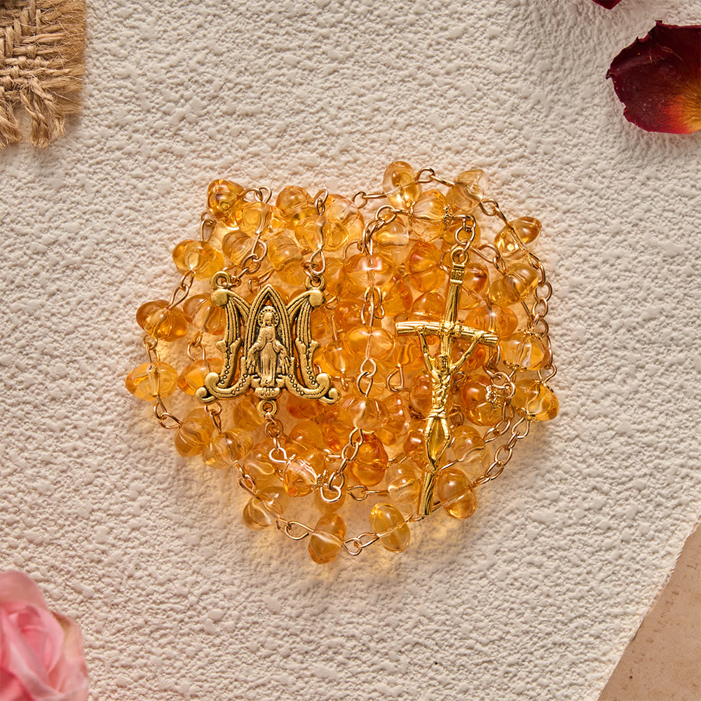 SolaceBeads Orange Pumpkin Artistic Rosary With Miraculous Medal &amp; Crucifix: Warmth In Autumn Hue - image 7