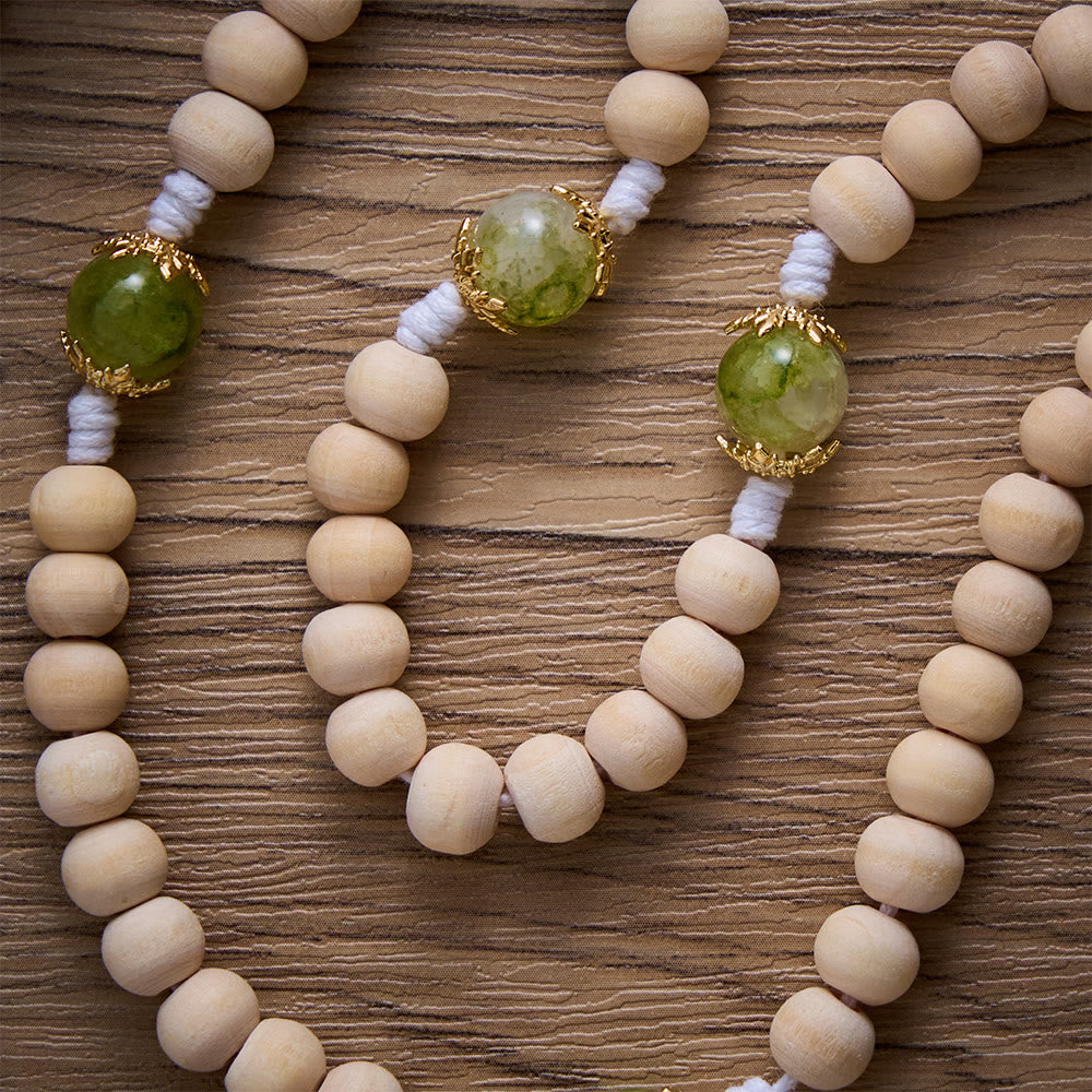 SolaceBeads Natural Wood &amp; Green Glass Miraculous Medal Wood Rosary: Serene Peace &amp; Faith - image 5