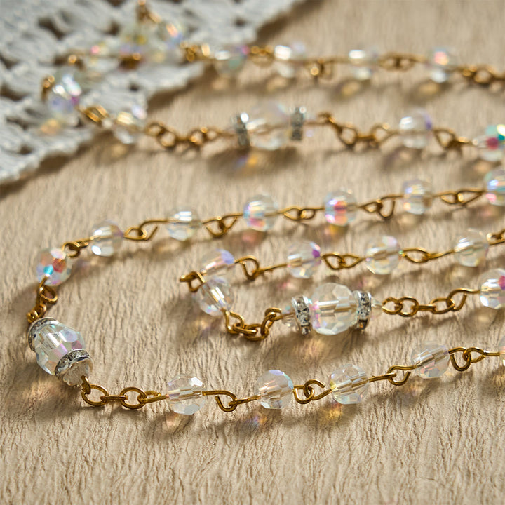 SolaceBeads AB Crystal Beads Miraculous Medal Crystal Rosary: Radiant Grace, Heavenly Light - image 2