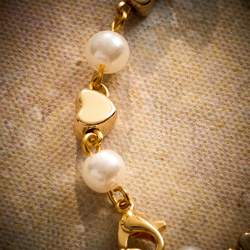 SolaceBeads Pearl &amp; Heart Car Rosary With Guadalupe Medal &amp; Crystal Cross: Faith for Your Vehicle - image 3