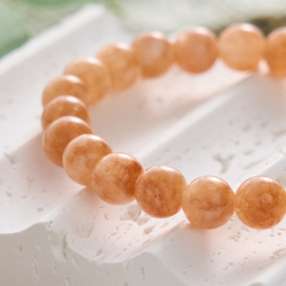 SolaceBeads Yellow Quartz &amp; Amber-Orange Pumpkin Bracelet: Grace &amp; Thanksgiving Blessing - image 1