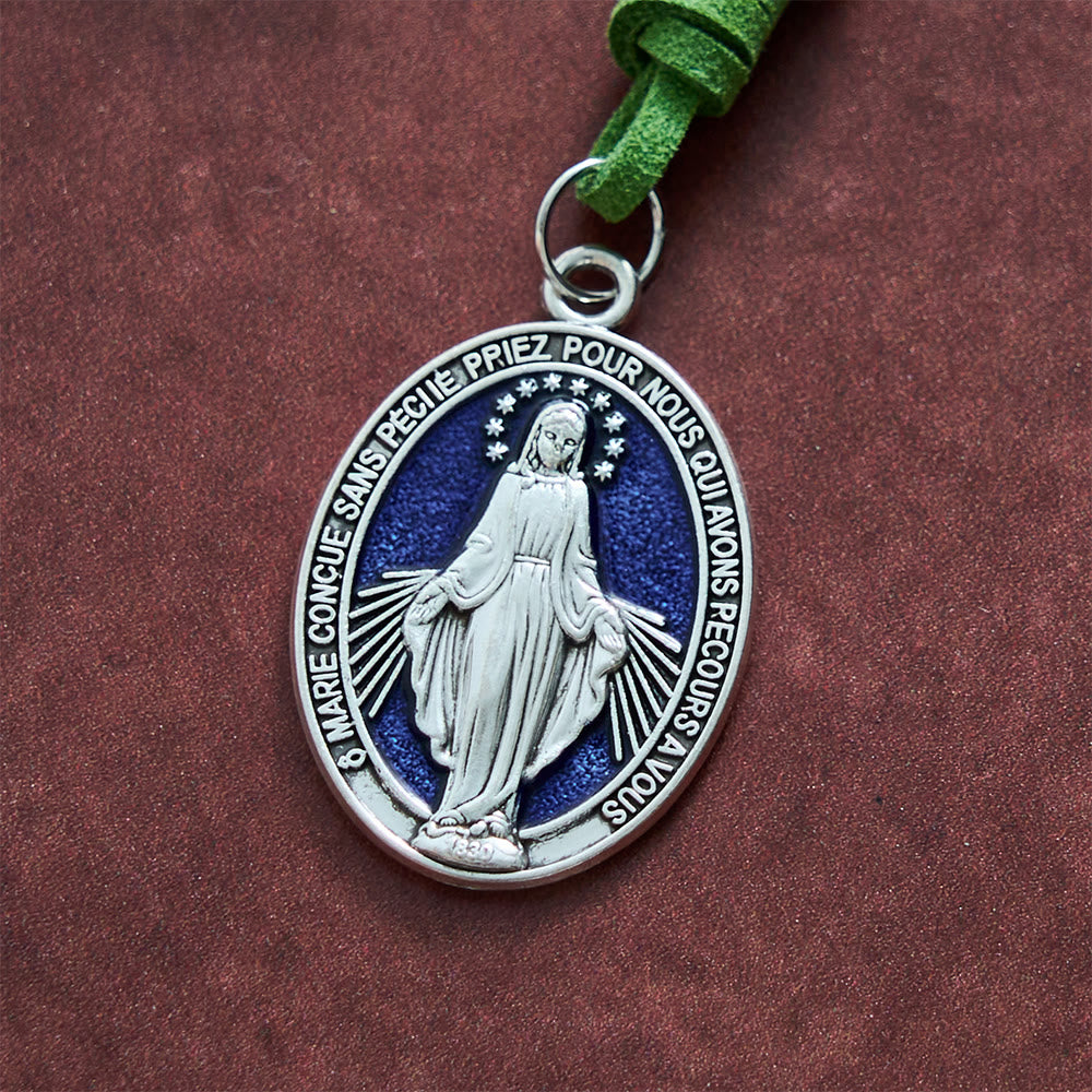 SolaceBeads St. Jude Car Pendant: Green Cord Hanging Charm - Faith Gift for Vehicle Interior - image 4