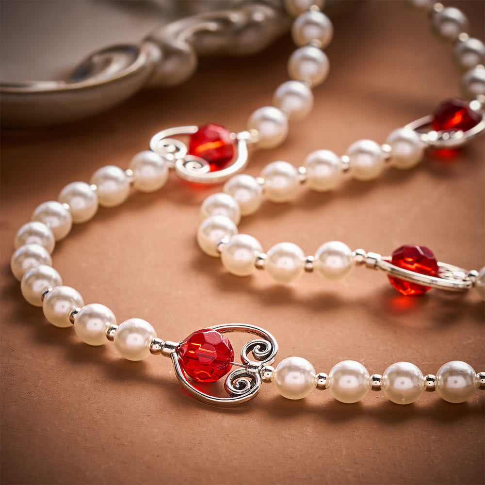 SolaceBeads Pearl &amp; Red Crystal Divine Mercy Rosary: Pure Grace for Prayerful Hearts - image 5