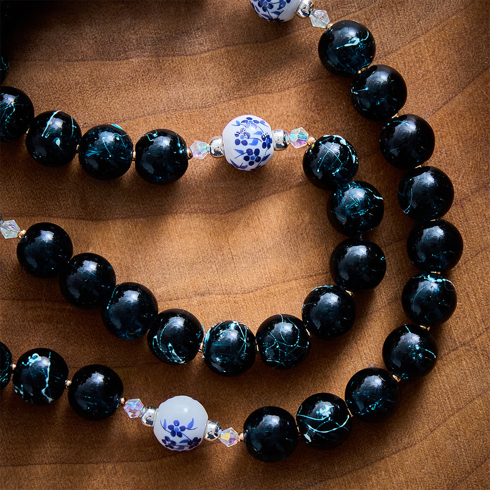 SolaceBeads Blue Glass &amp; Floral Ceramic Our Lady of Aparecida Rosary: Heavenly Serenity for Daily Prayer - image 7