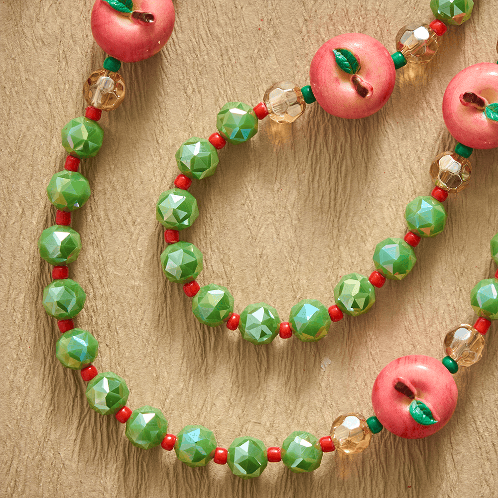 SolaceBeads Olive Green AB Crystal &amp; Apple Christmas Crystal Rosary: Festive Joy for Silent Night - image 7