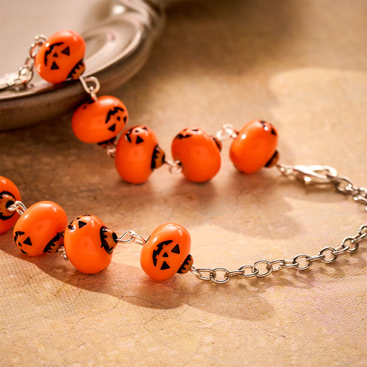 SolaceBeads Halloween Pumpkin Car Rosary With Bat Center &amp; Crucifix: Joy in Spooky Season Charm - image 1