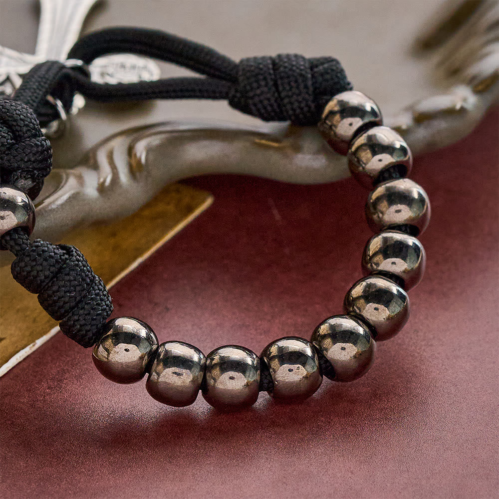 SolaceBeads Gunmetal Beads Four-Way Crucifix &amp; St. Benedict Pocket Rosary: Steadfast Protection - image 4
