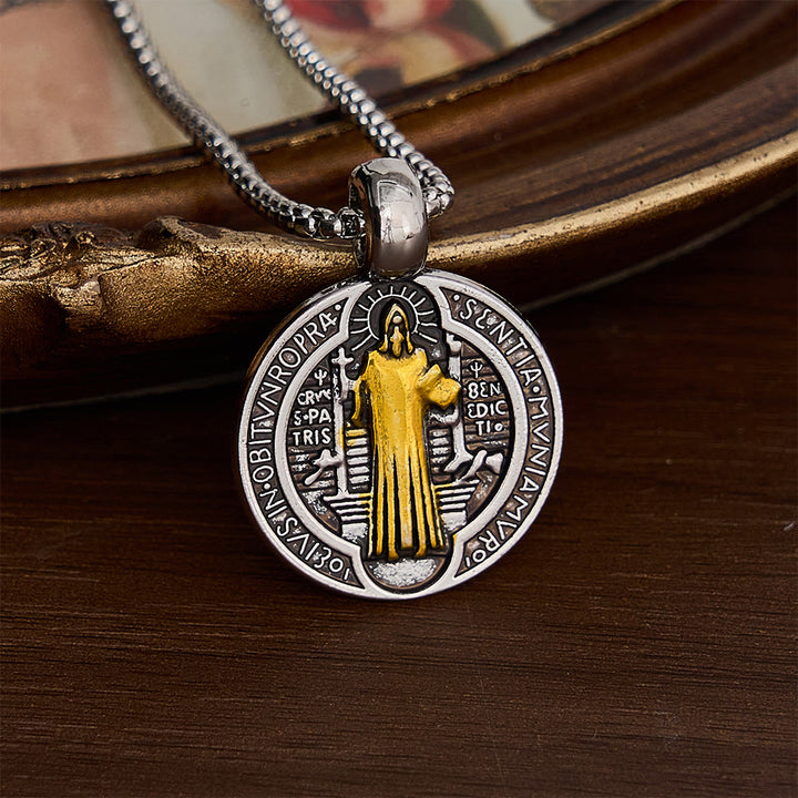 SolaceBeads St. Benedict Medal Pendant Necklace: Peace in Timeless Protection Symbol - Gift For Him - image 7