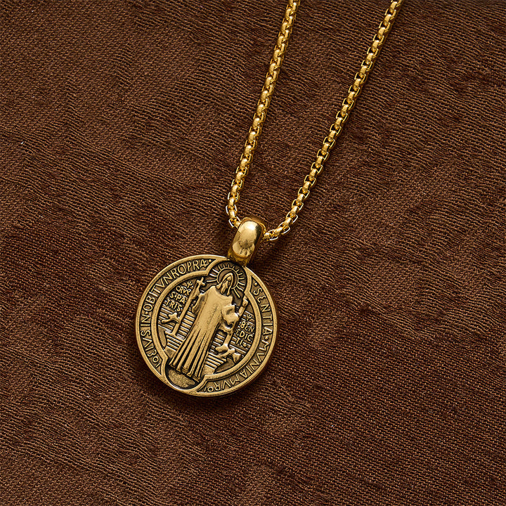 SolaceBeads St. Benedict Medal Pendant Necklace: Peace in Timeless Protection Symbol - Gift For Him - image 5