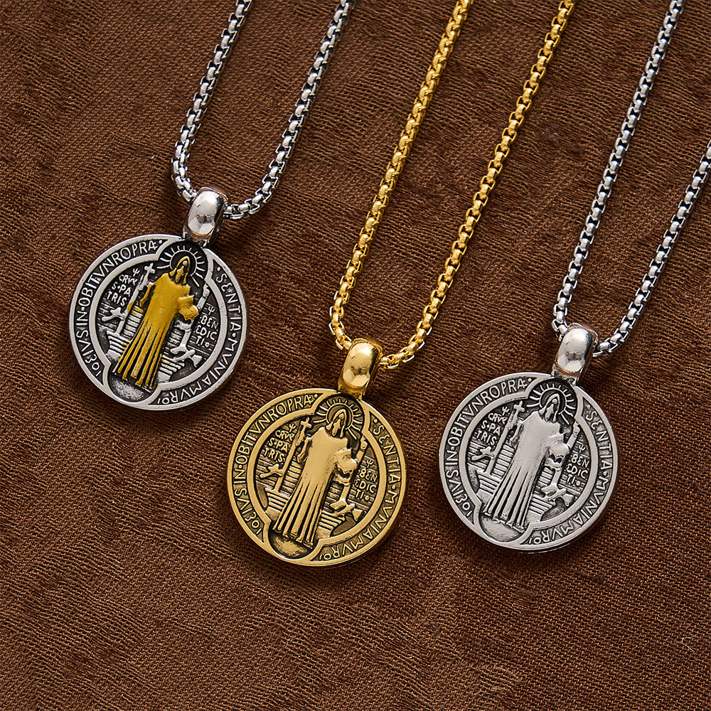 SolaceBeads St. Benedict Medal Pendant Necklace: Peace in Timeless Protection Symbol - Gift For Him - image 10