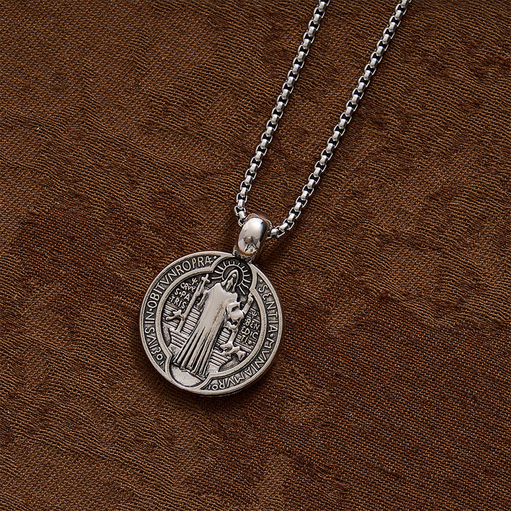 SolaceBeads St. Benedict Medal Pendant Necklace: Peace in Timeless Protection Symbol - Gift For Him - image 6