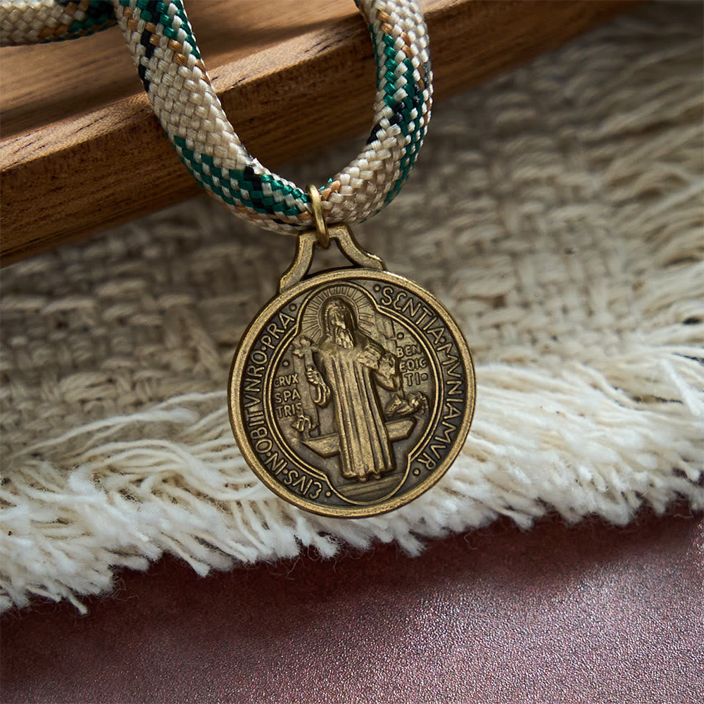 SolaceBeads Gold Metal Pocket Rosary With Antique Bronze St. Benedict Medal:The Timeless Protection - image 5