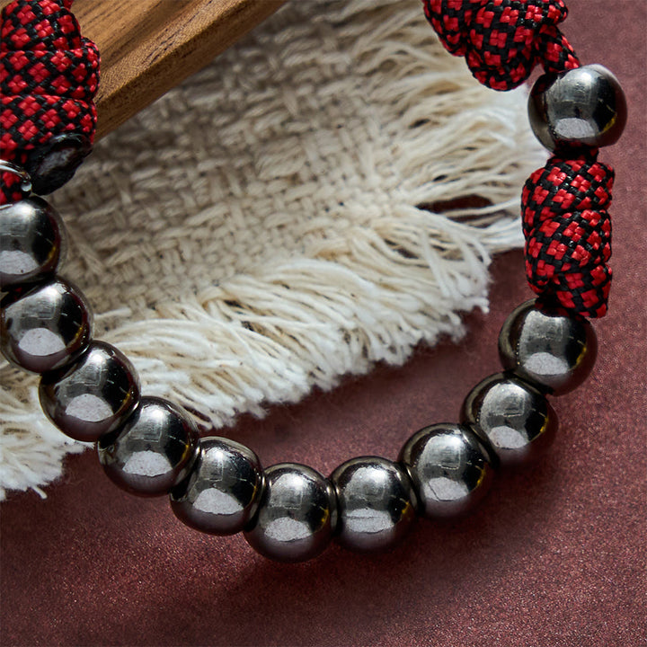 SolaceBeads Metallic Gunmetal Beads Holy Trinity Crucifix &amp; St. Benedict Pocket Rosary: Divine Strength - image 3