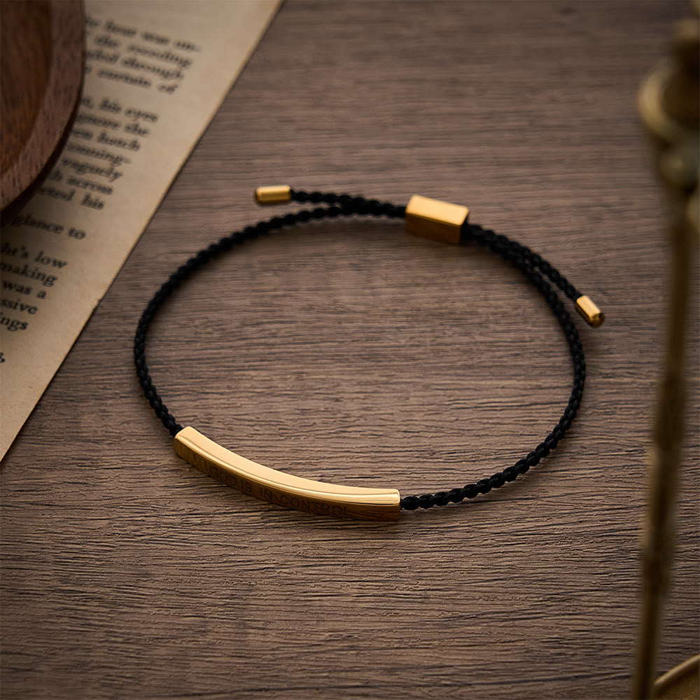 SolaceBeads Stainless Steel "GOD IS IN CONTROL" Bar Braided Bracelet: Unwavering Faith, Inner Peace - image 5
