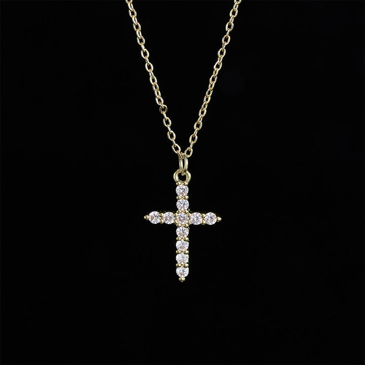 SolaceBeads Copper with Cubic Zirconia Classic Cross Necklace &amp; Pendant: Pure Light, Steadfast Hope - image 5