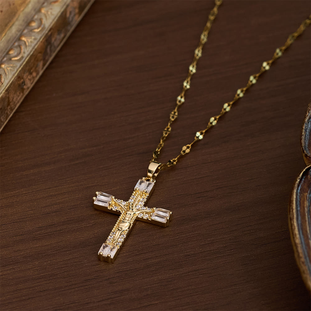 SolaceBeads Zircon Crucifix Necklace: Faith &amp; Grace in Sparkling Detail - image 3