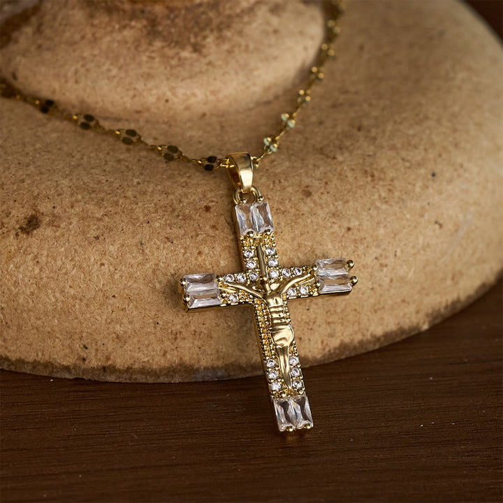 SolaceBeads Zircon Crucifix Necklace: Faith &amp; Grace in Sparkling Detail - image 2