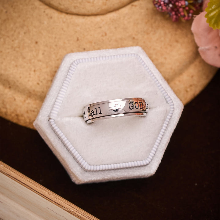 SolaceBeads Titanium Steel "GOD is within her she will not fall" Engraved Band Ring: Gift For Her - image 6