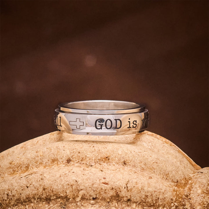 SolaceBeads Titanium Steel "GOD is within her she will not fall" Engraved Band Ring: Gift For Her - image 5