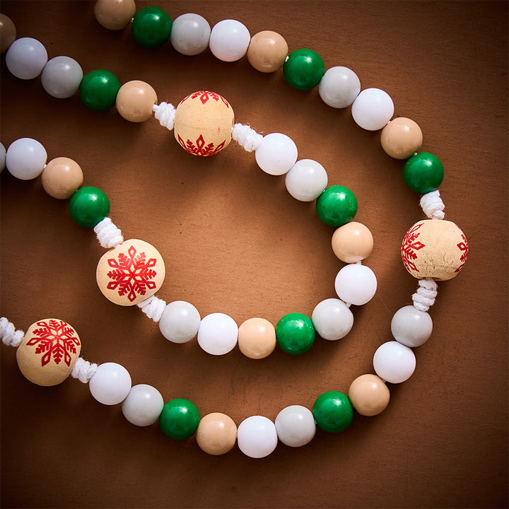 SolaceBeads Christmas Artistic Rosary With Wooden Benedict Medal &amp; Crucifix: Joy in Festive Faith - image 2