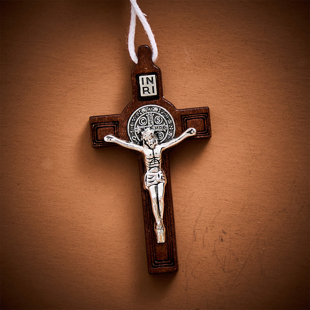 SolaceBeads Christmas Artistic Rosary With Wooden Benedict Medal &amp; Crucifix: Joy in Festive Faith - image 4