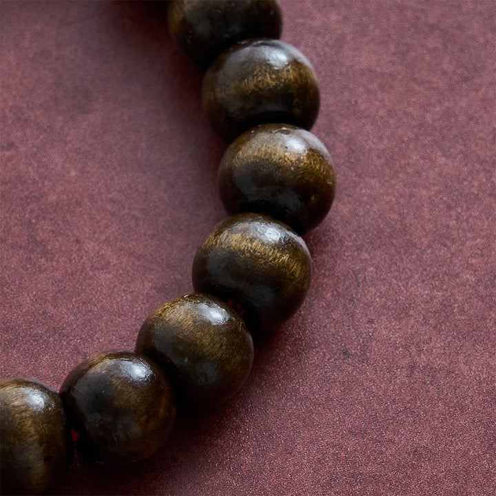 SolaceBeads Dark Brown Schima Superba Wood St. Christopher Pocket Rosary: Fortitude in Faith - image 3