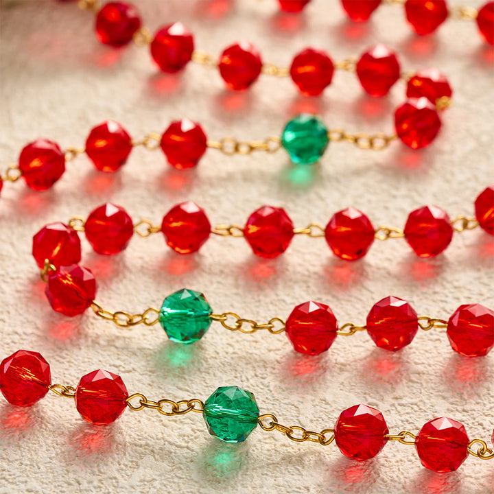 SolaceBeads Red &amp; Green Crystal Holy Chalice Star of Bethlehem Rosary: Heavenly Guidance, Sacred Joy - image 6