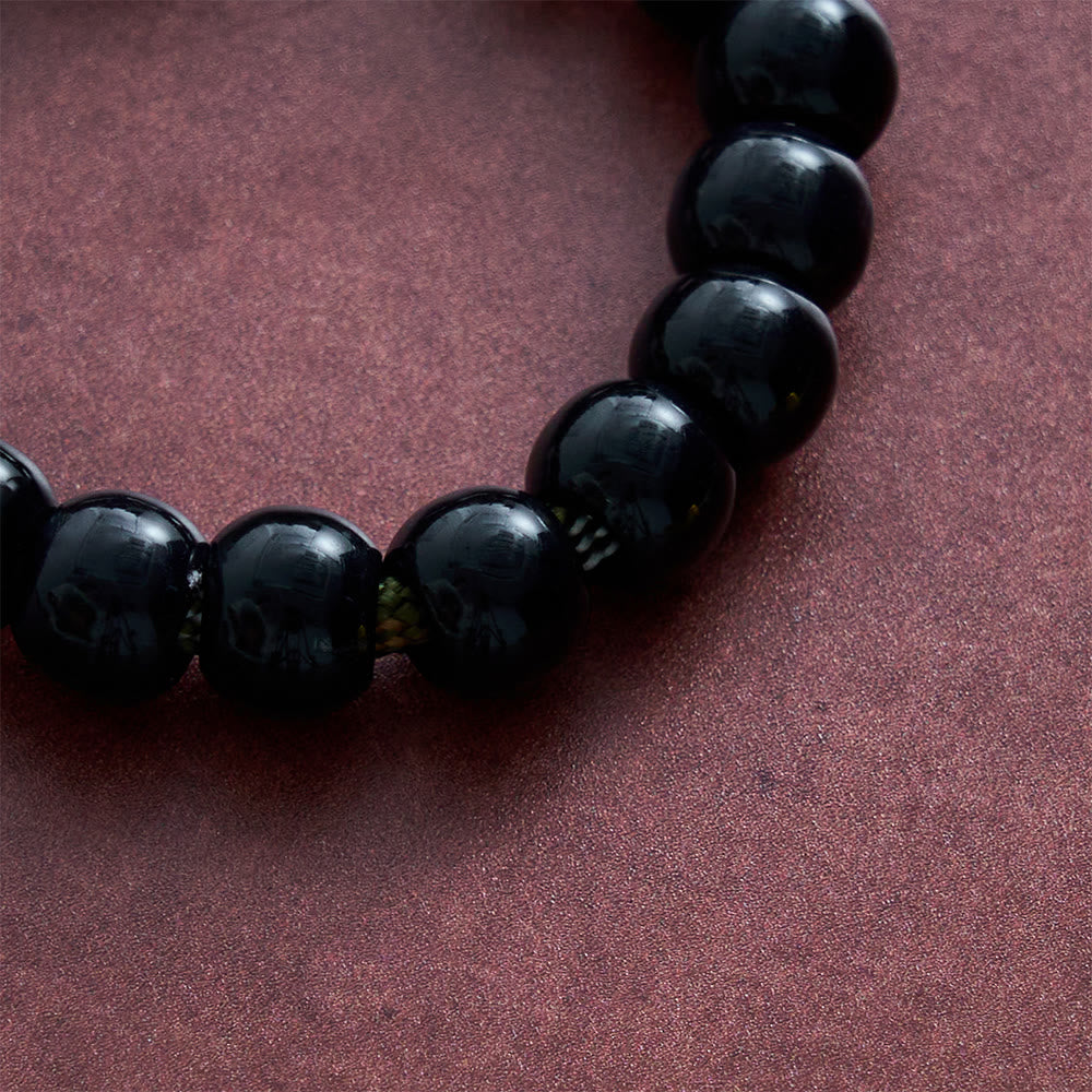 SolaceBeads Black Pocket Rosary With St. Benedict Medal &amp; Crucifix: Protection in Compact Prayer - image 2