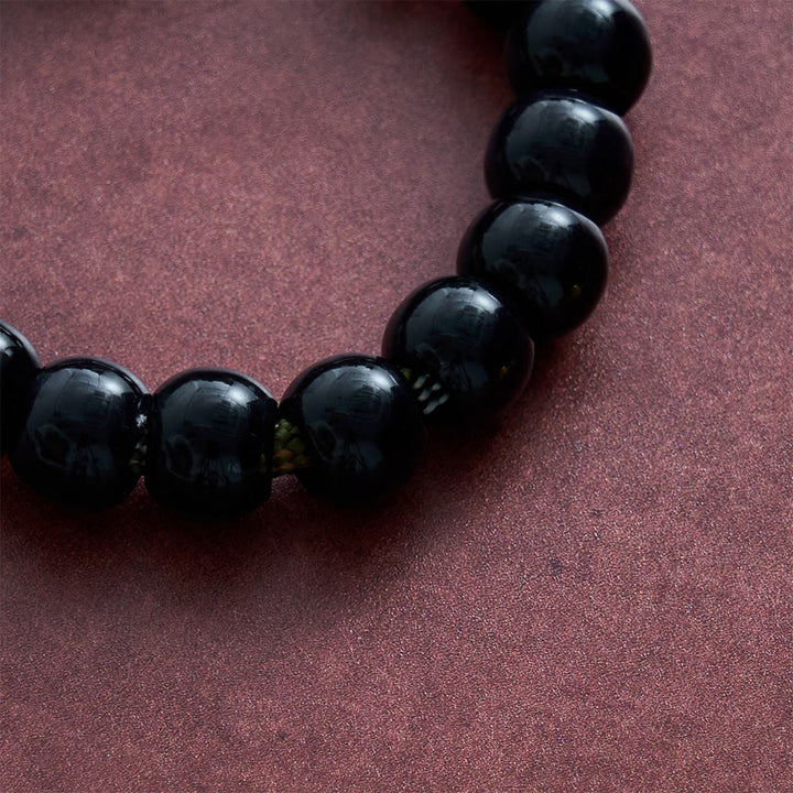 SolaceBeads Black Pocket Rosary With St. Benedict Medal &amp; Crucifix: Protection in Compact Prayer - image 2