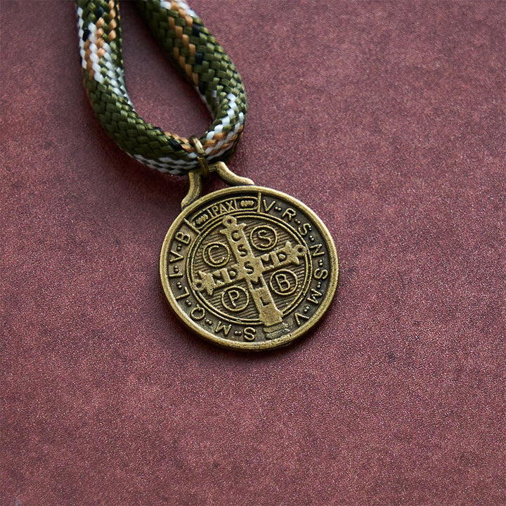 SolaceBeads Black Pocket Rosary With St. Benedict Medal &amp; Crucifix: Protection in Compact Prayer - image 4