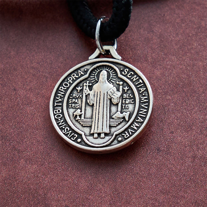SolaceBeads Gunmetal Pocket Rosary With Benedict Medal &amp; Black Crucifix: Strength in Portable Prayer - image 3
