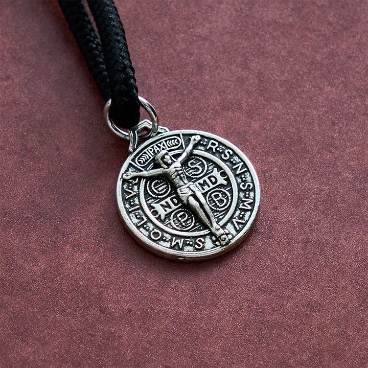 SolaceBeads Gunmetal Pocket Rosary With Benedict Medal &amp; Black Crucifix: Strength in Portable Prayer - image 4