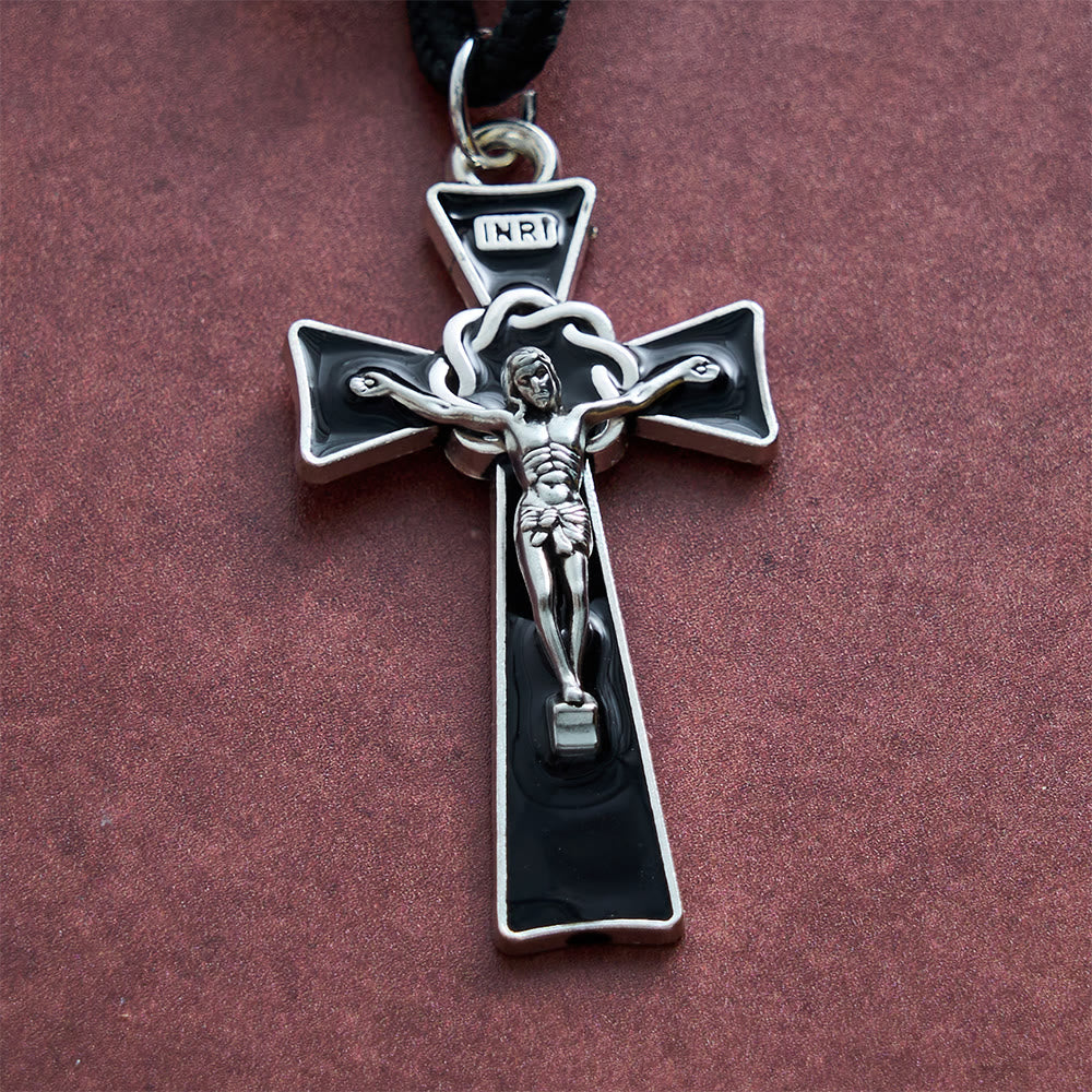 SolaceBeads Gunmetal Pocket Rosary With Benedict Medal &amp; Black Crucifix: Strength in Portable Prayer - image 5