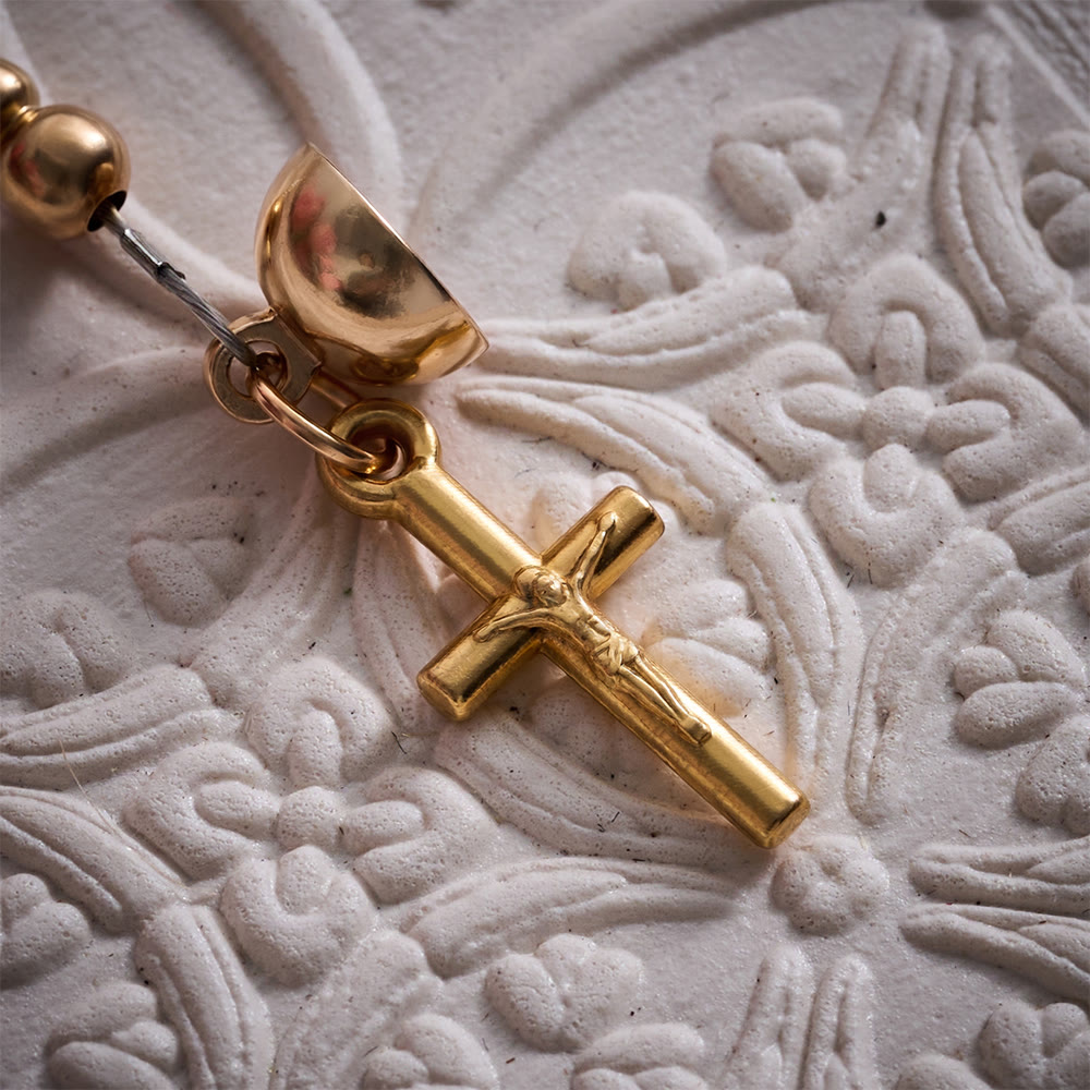 SolaceBeads White Rosary Bracelet With Miraculous Medal &amp; Crucifix: Peace in Daily Devotion - image 7