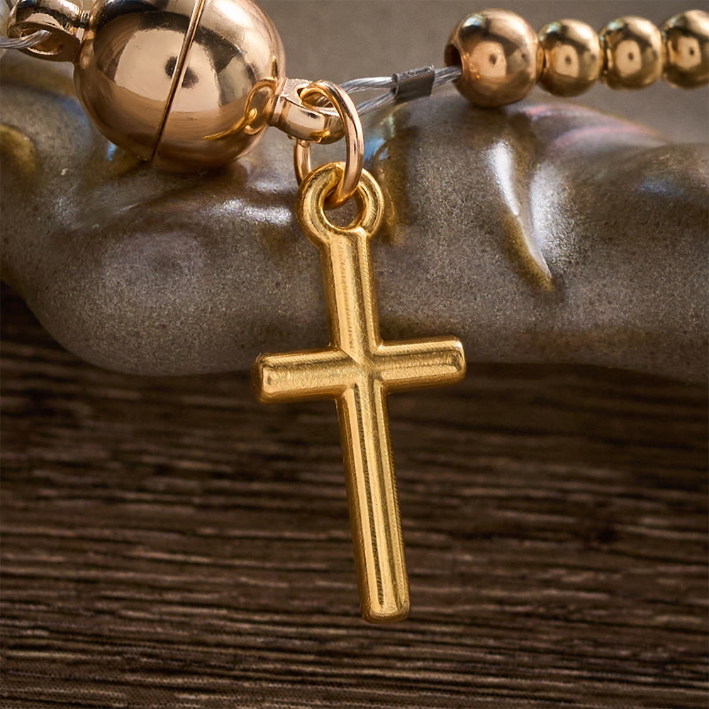 SolaceBeads White Rosary Bracelet With Miraculous Medal &amp; Crucifix: Peace in Daily Devotion - image 5